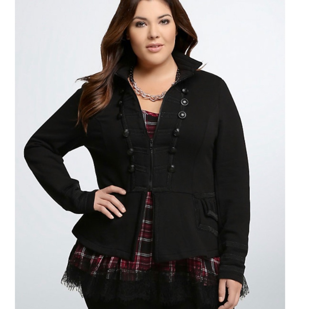 Torrid ZIP FRONT MILITARY JACKET size 3